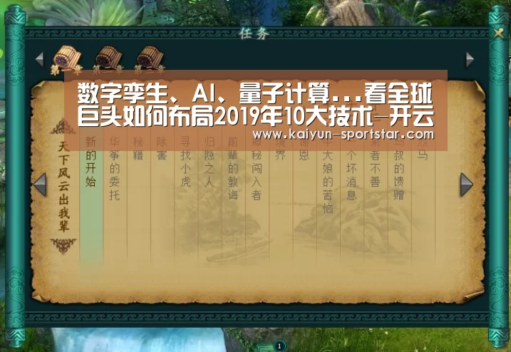 数字孪生、AI、量子计算...看全球巨头如何布局2019年10大技术-开云足球(图1) 开云足球